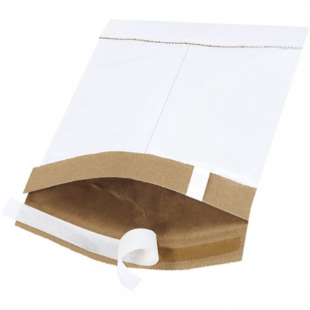 Padded Mailers, #0, 6 x 10", White, Self-Seal
